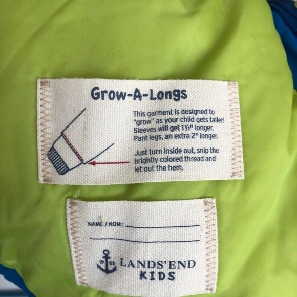 Lands End Jacket Hooded Blue Removable Liner M - Picture 11 of 12